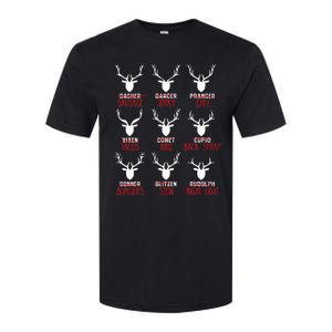 Funny Christmas Deer Hunters All Of SantaS Reindeer Softstyle CVC T-Shirt