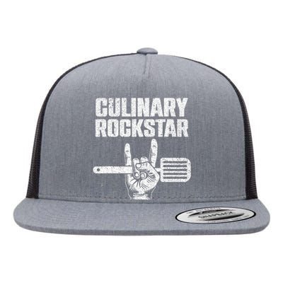 Funny Culinary Design For Chef Cook Culinary Lover Flat Bill Trucker Hat