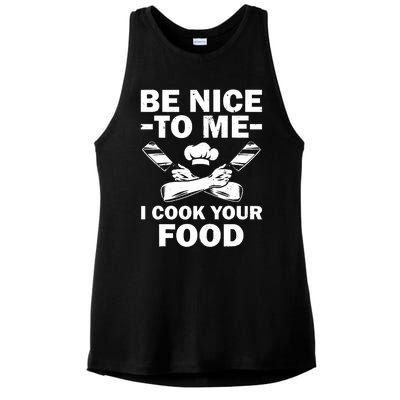 Funny Chef Design Cooking Culinary Cook Chef Ladies PosiCharge Tri-Blend Wicking Tank