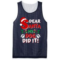 Funny Christmas Dog Lover Dear Santa My Dog Did It Mesh Reversible Basketball Jersey Tank