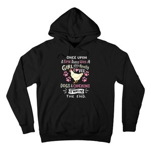 Funny Chicken Dog Lover For Women Girls Farmer Hoodie