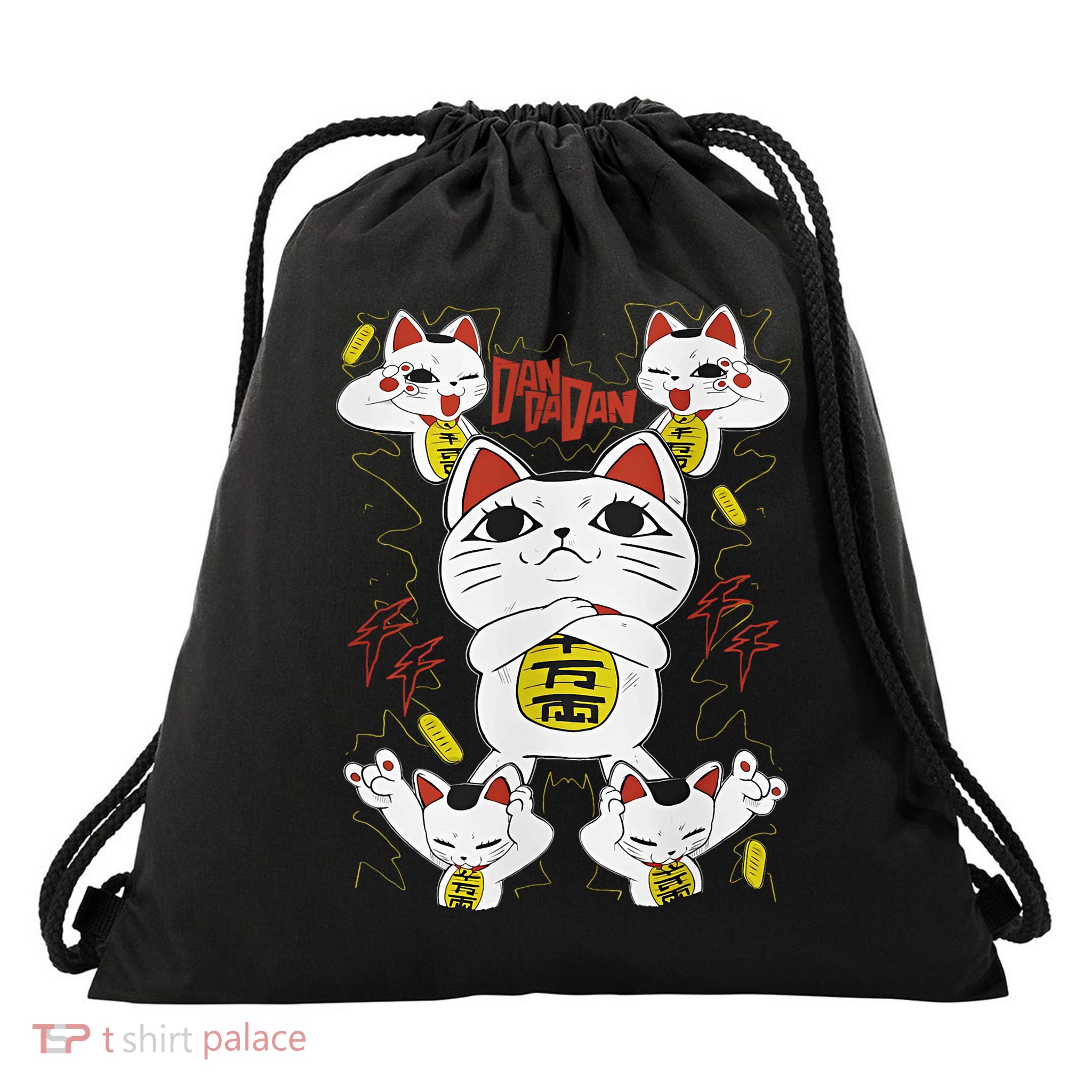 Funny Cat Dan Da Dan Gift Exclusive Drawstring Bag