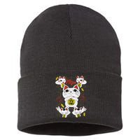 Funny Cat Dan Da Dan Gift Exclusive Sustainable Knit Beanie