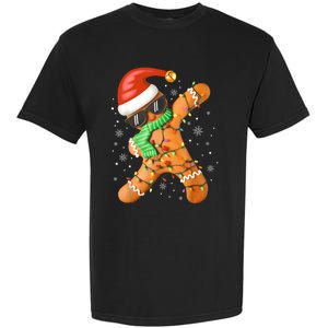 Funny Christmas Dabbing Gingerbread Xmas Pajamas Garment-Dyed Heavyweight T-Shirt