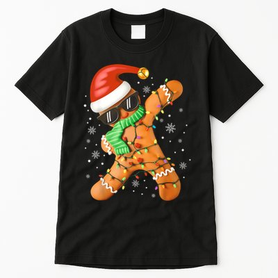 Funny Christmas Dabbing Gingerbread Xmas Pajamas Tall T-Shirt