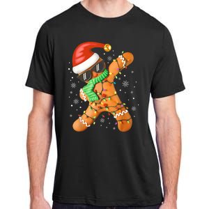 Funny Christmas Dabbing Gingerbread Xmas Pajamas Adult ChromaSoft Performance T-Shirt