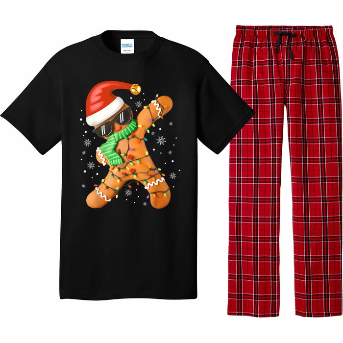 Funny Christmas Dabbing Gingerbread Xmas Pajamas Pajama Set