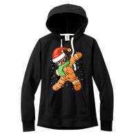 Funny Christmas Dabbing Gingerbread Xmas Pajamas Women's Fleece Hoodie