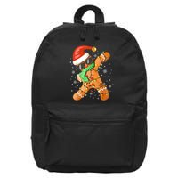 Funny Christmas Dabbing Gingerbread Xmas Pajamas 16 in Basic Backpack