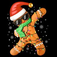 Funny Christmas Dabbing Gingerbread Xmas Pajamas 16 in Basic Backpack