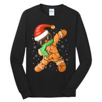 Funny Christmas Dabbing Gingerbread Xmas Pajamas Tall Long Sleeve T-Shirt