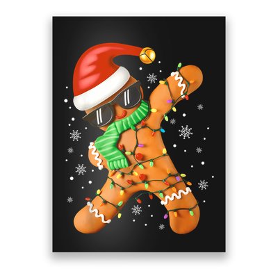 Funny Christmas Dabbing Gingerbread Xmas Pajamas Poster