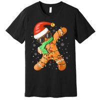 Funny Christmas Dabbing Gingerbread Xmas Pajamas Premium T-Shirt