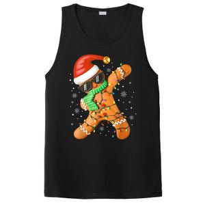 Funny Christmas Dabbing Gingerbread Xmas Pajamas PosiCharge Competitor Tank