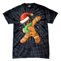 Funny Christmas Dabbing Gingerbread Xmas Pajamas Tie-Dye T-Shirt