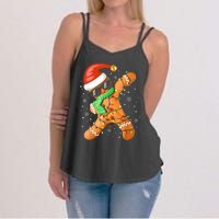 Funny Christmas Dabbing Gingerbread Xmas Pajamas Women's Strappy Tank