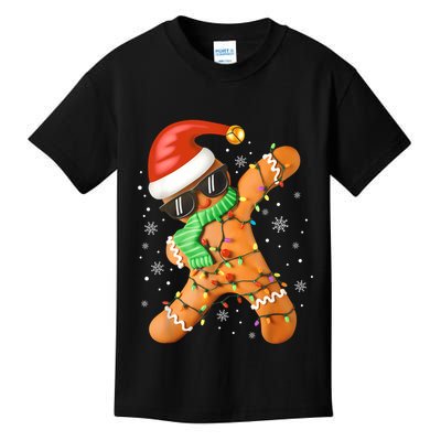 Funny Christmas Dabbing Gingerbread Xmas Pajamas Kids T-Shirt
