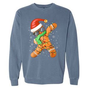 Funny Christmas Dabbing Gingerbread Xmas Pajamas Garment-Dyed Sweatshirt