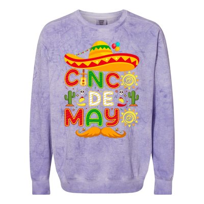 Festive Cinco De Mayo Celebration Graphic Colorblast Crewneck Sweatshirt