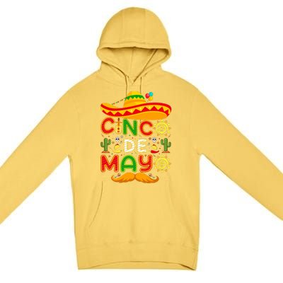 Festive Cinco De Mayo Celebration Graphic Premium Pullover Hoodie