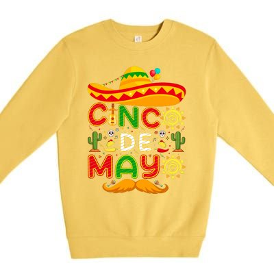 Festive Cinco De Mayo Celebration Graphic Premium Crewneck Sweatshirt