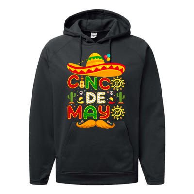 Festive Cinco De Mayo Celebration Graphic Performance Fleece Hoodie