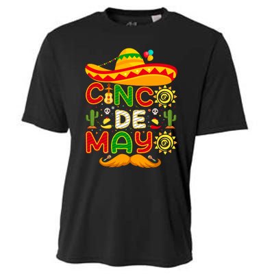 Festive Cinco De Mayo Celebration Graphic Cooling Performance Crew T-Shirt