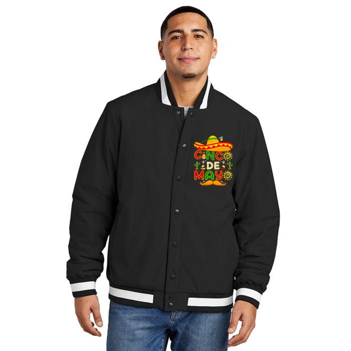 Festive Cinco De Mayo Celebration Graphic Insulated Varsity Jacket