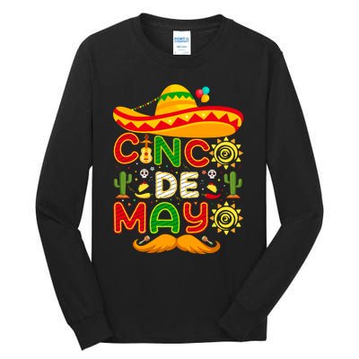 Festive Cinco De Mayo Celebration Graphic Tall Long Sleeve T-Shirt