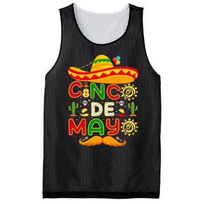 Festive Cinco De Mayo Celebration Graphic Mesh Reversible Basketball Jersey Tank