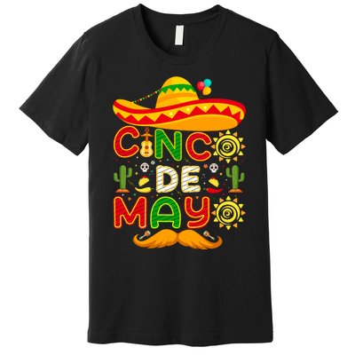 Festive Cinco De Mayo Celebration Graphic Premium T-Shirt