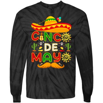 Festive Cinco De Mayo Celebration Graphic Tie-Dye Long Sleeve Shirt