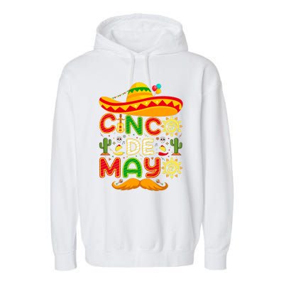 Festive Cinco De Mayo Celebration Graphic Garment-Dyed Fleece Hoodie