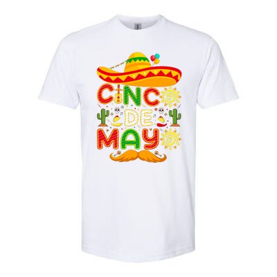 Festive Cinco De Mayo Celebration Graphic Softstyle CVC T-Shirt