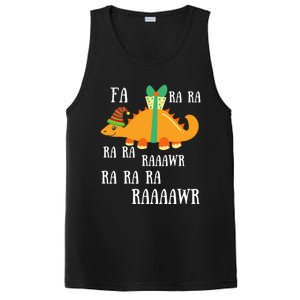 Funny Cute Dinosaur Fa Ra Ra Rawr Rawr Christmas Stegosaurus Meaningful Gift PosiCharge Competitor Tank