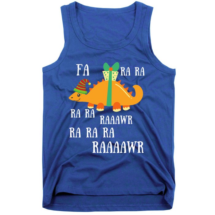 Funny Cute Dinosaur Fa Ra Ra Rawr Rawr Christmas Stegosaurus Meaningful Gift Tank Top