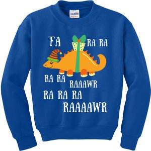 Funny Cute Dinosaur Fa Ra Ra Rawr Rawr Christmas Stegosaurus Meaningful Gift Kids Sweatshirt