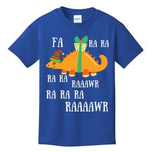 Funny Cute Dinosaur Fa Ra Ra Rawr Rawr Christmas Stegosaurus Meaningful Gift Kids T-Shirt