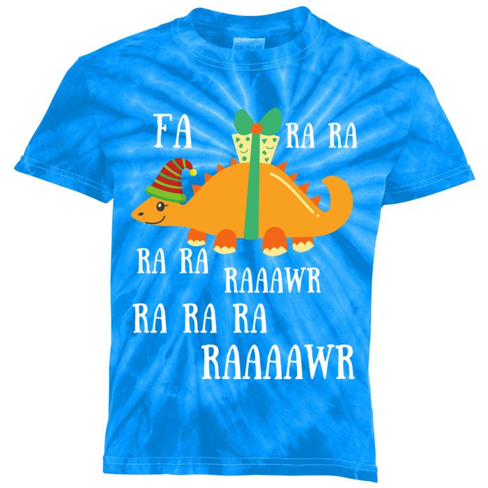 Funny Cute Dinosaur Fa Ra Ra Rawr Rawr Christmas Stegosaurus Meaningful Gift Kids Tie-Dye T-Shirt