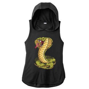 Funny Cobra Design For Men Women King Snake Cobra Lover Ladies PosiCharge Tri-Blend Wicking Draft Hoodie Tank