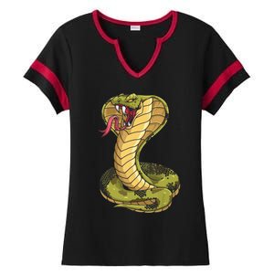 Funny Cobra Design For Men Women King Snake Cobra Lover Ladies Halftime Notch Neck Tee