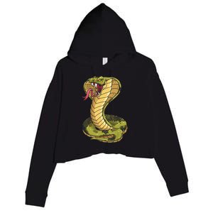 Funny Cobra Design For Men Women King Snake Cobra Lover Crop Fleece Hoodie