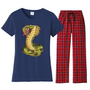 Funny Cobra Design For Men Women King Snake Cobra Lover Women's Flannel Pajama Set