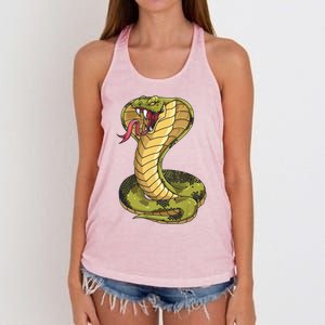 Funny Cobra Design For Men Women King Snake Cobra Lover Women's Knotted Racerback Tank