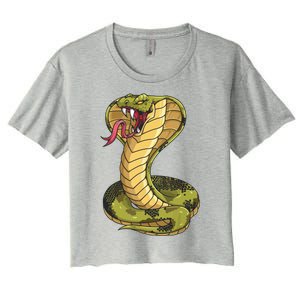 Funny Cobra Design For Men Women King Snake Cobra Lover Women's Crop Top Tee