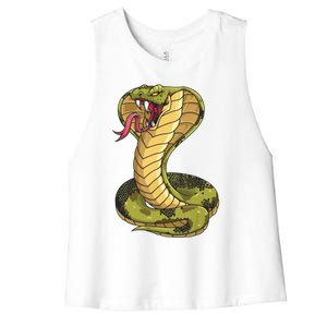 Funny Cobra Design For Men Women King Snake Cobra Lover Women's Racerback Cropped Tank