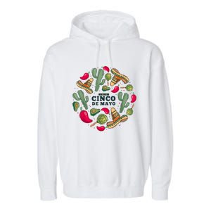 Feliz Cinco De Mayo Party, Mexican Holiday ,5 De Mayo Fiesta Garment-Dyed Fleece Hoodie