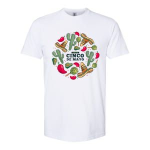 Feliz Cinco De Mayo Party, Mexican Holiday ,5 De Mayo Fiesta Softstyle CVC T-Shirt