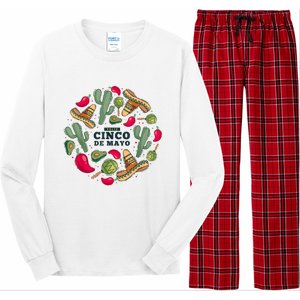 Feliz Cinco De Mayo Party, Mexican Holiday ,5 De Mayo Fiesta Long Sleeve Pajama Set