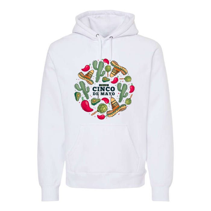 Feliz Cinco De Mayo Party, Mexican Holiday ,5 De Mayo Fiesta Premium Hoodie